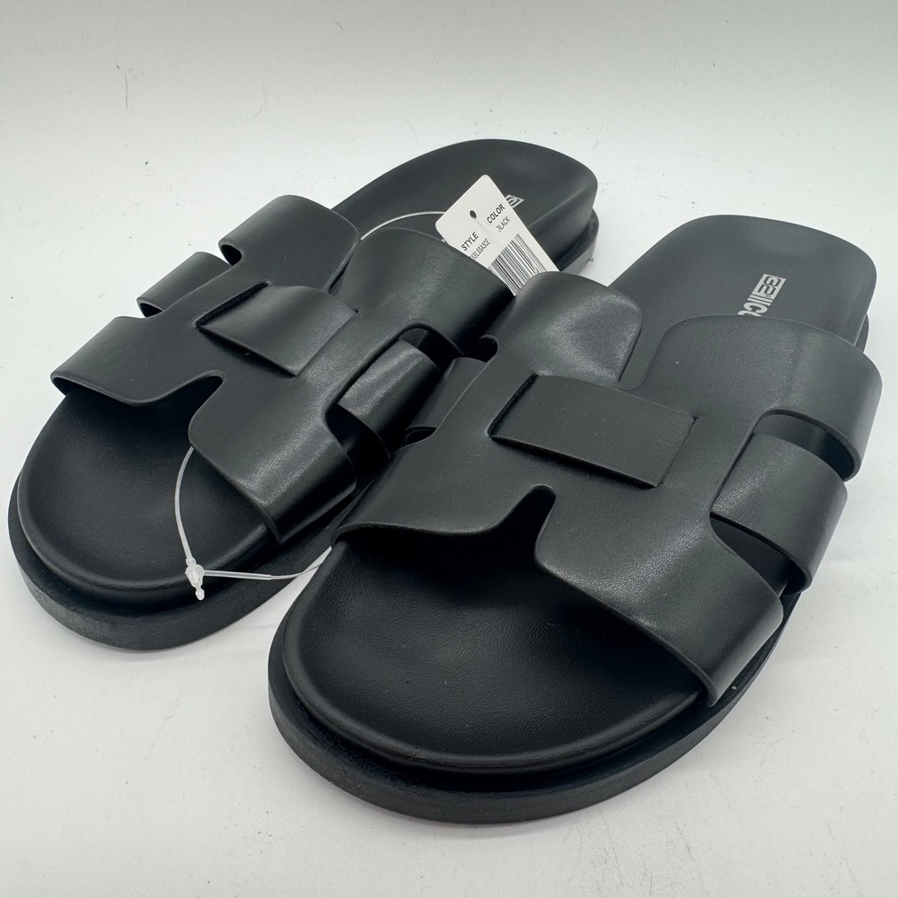 32 Degrees Cool‎ H-Band Slide Sandals Black Women's Size 9 New